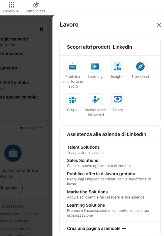 linkedin aziendale