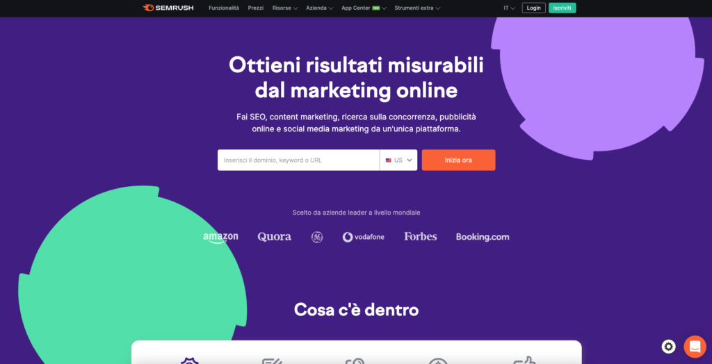 ricerca parole chiave semrush webalchlab