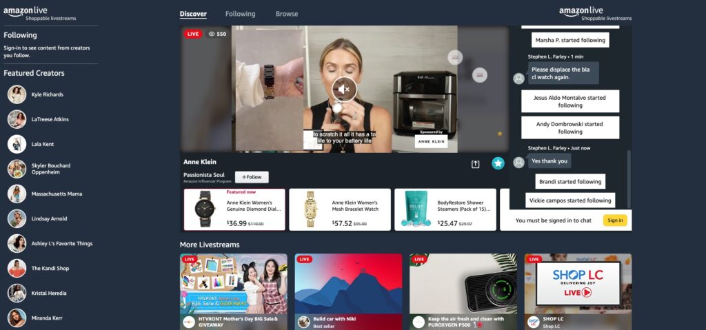 livestream shopping