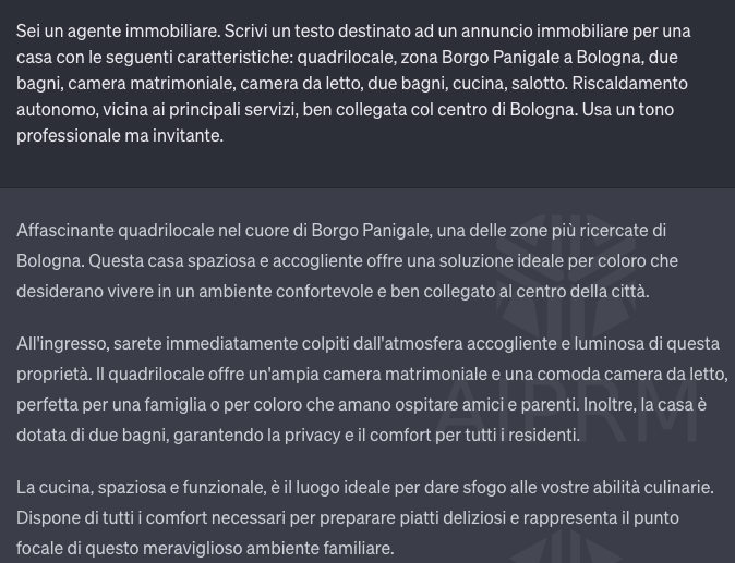 chatgpt mercato immobiliare