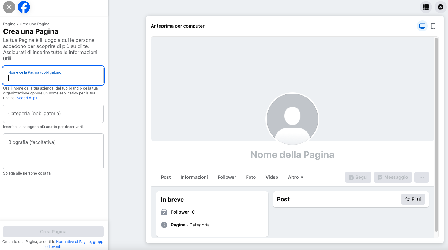 come creare una pagina facebook alle 14.56.57