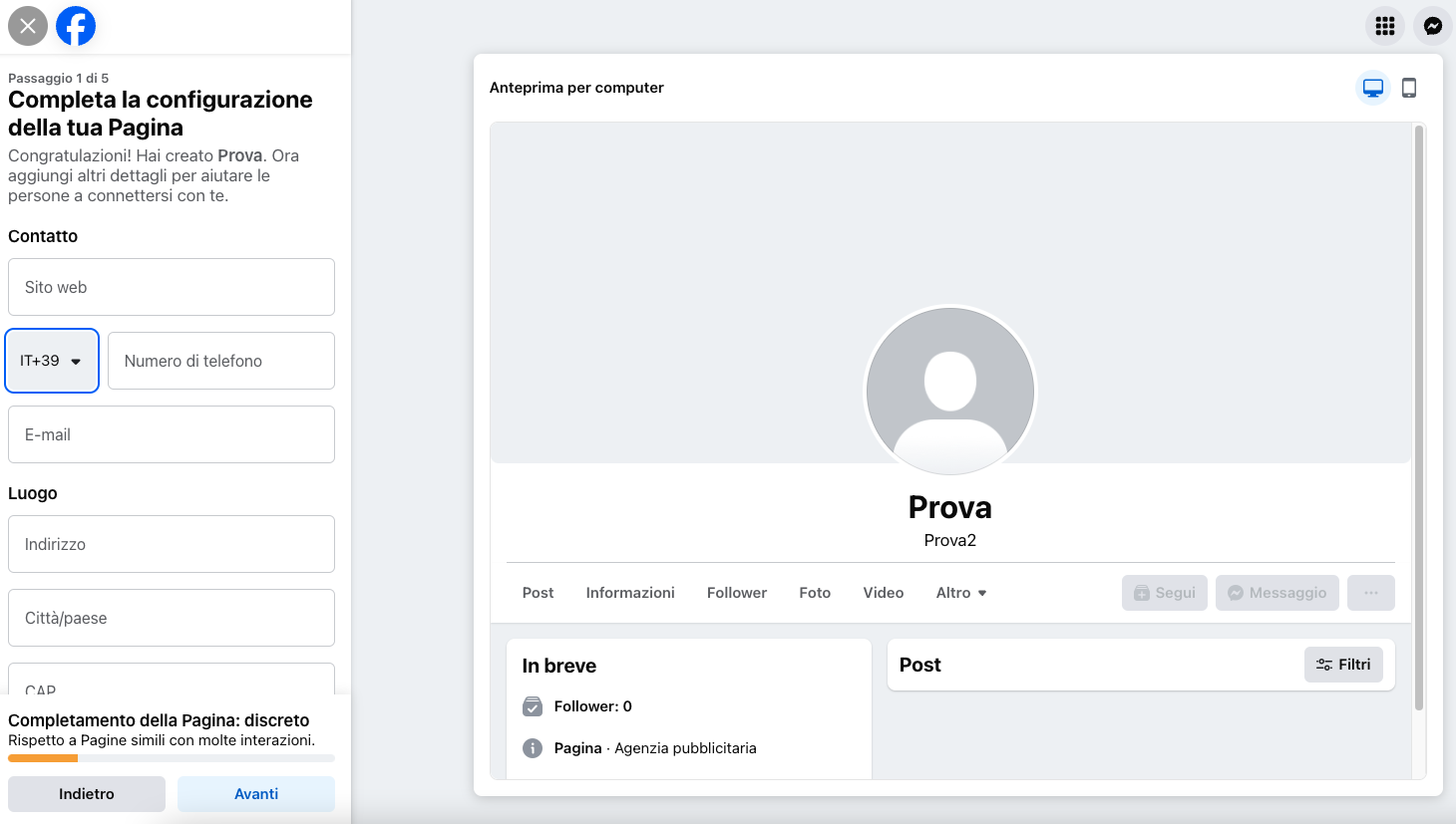 come creare una pagina facebook alle 14.58.22