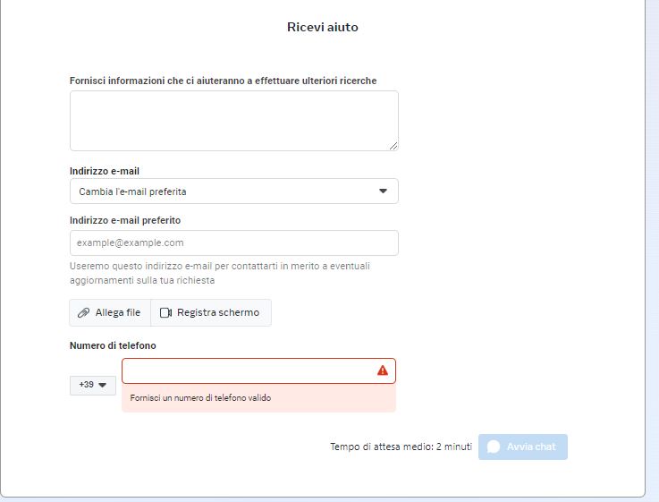 come contattare facebook 2