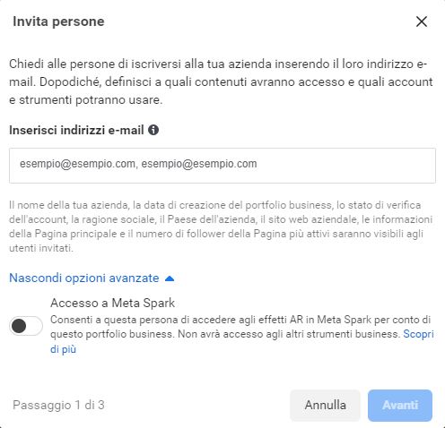 come creare il business manager 3