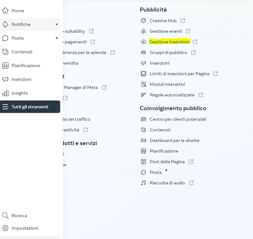 gestione inserzioni 1