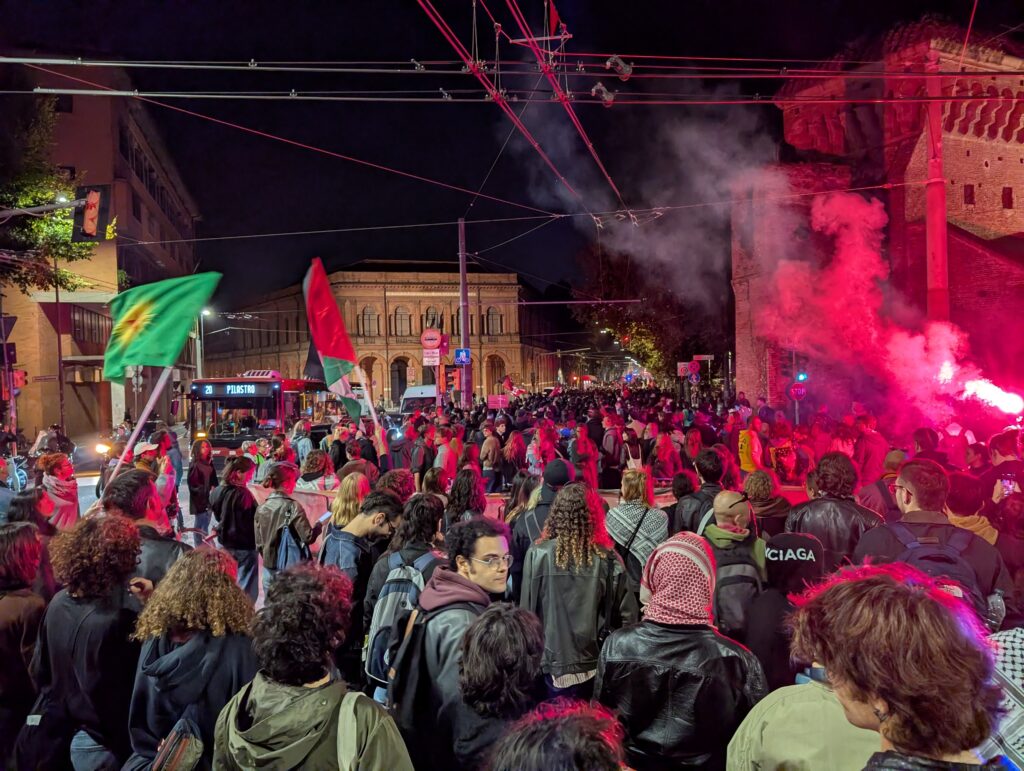 gaza bologna corteo